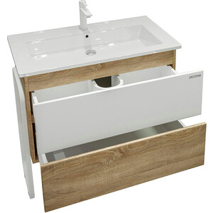 Мебель для ванной Grossman Солис 85х47 дуб сонома/белая