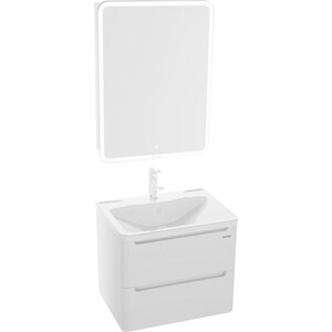 Мебель для ванной Grossman Адель 60х45 два ящика, белая мебель для ванной cersanit moduo 50 два ящика белая