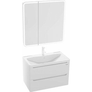 Мебель для ванной Grossman Адель 80х45 два ящика, белая мебель для ванной grossman лофт 90х48 gr 3015 веллингтон
