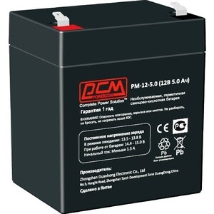 Батарея PowerCom PM-12-5.0 (PM-12-5.0) аккумуляторная батарея exegate dt 12045 4 5 ач 12 вольт клеммы f1