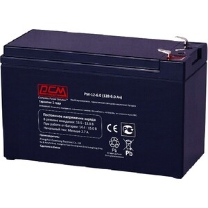 Батарея PowerCom PM-12-6.0 (PM-12-6.0) аккумуляторная батарея exegate dt 12045 4 5 ач 12 вольт клеммы f1