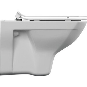 Унитаз подвесной безободковый Cersanit Carina XL Clean On DPL EO slim с сиденьем микролифт (S-MZ-CARINA-XL-COn-S-DL-w/62955)