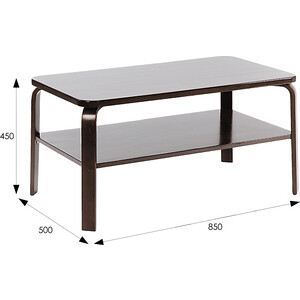Стол журнальный Мебелик Айроль венге структура (П0002568)