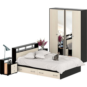 Комлект мебели СВК Камелия спальня № 8 венге/дуб лоредо 140х200 гостиная бтс венеция венге лоредо