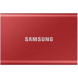 Твердотельный накопитель Samsung External SSD T7, 2000GB, USB Type-C, Red (MU-PC2T0R/WW) thinkplus tu202 64 гб usb3 0 type c двухпортовый портативный твердотельный u диск высокоскоростной usb накопитель для смартфона пк ноутбука