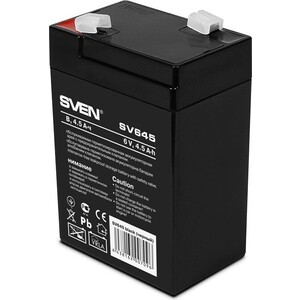 Батарея Sven Батарея SV 645 (6V 4.5Ah), (SV-0222064) аккумуляторная батарея exegate dt 12045 4 5 ач 12 вольт клеммы f1