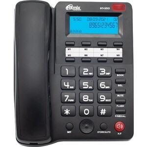 Проводной телефон Ritmix RT-550 black проводной телефон ritmix rt 002 white