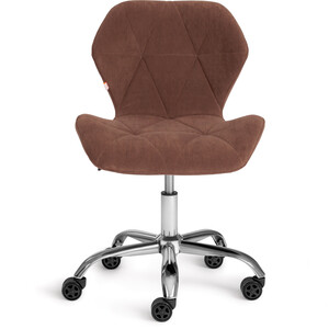 Кресло TetChair Selfi флок коричневый 6 стул tetchair eli mod 8202 металл ткань коричневый g 062 61