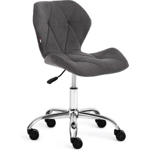 Кресло TetChair Selfi флок серый 29 кресло tetchair inter кож зам ткань серый серый 36 6 207 14 12017