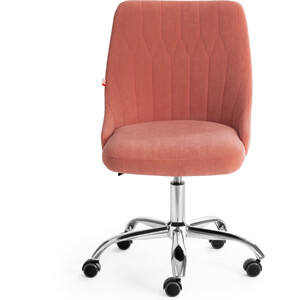 Кресло TetChair Swan флок розовый 137 компьютерное кресло tetchair кресло rio флок кож зам розовый белый 137 36 01