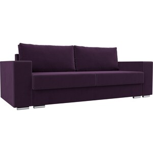 Прямой диван АртМебель Исланд велюр фиолетовый