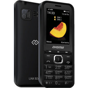 Мобильный телефон Digma LINX B241 32Mb черный моноблок 2.44'' (LT2073PM) мобильный телефон digma a172 linx 32mb моноблок 2sim 1 77 128x160 gsm900 1800 microsd max32gb