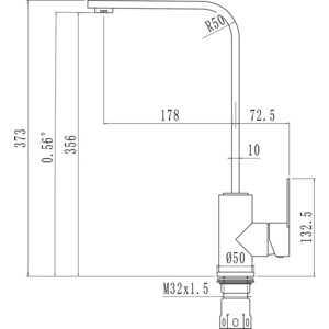 Смеситель для кухни Mixline MLSS-0324 сатин (4630099744637)