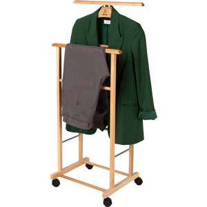 Вешалка костюмная на колесах Мебелик В 22Н светло-коричневый (П0003601)