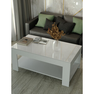 Стол журнальный Мебелик BeautyStyle 26 графит светлый U708 стекло белое (П0005019) стол журнальный мебелик бьерн лофт