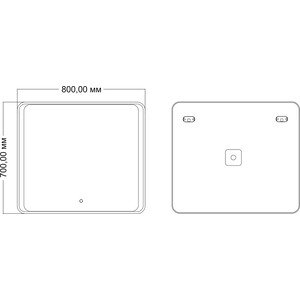 Зеркало Mixline Валерия 80х70 подсветка, сенсор (4620077041971)