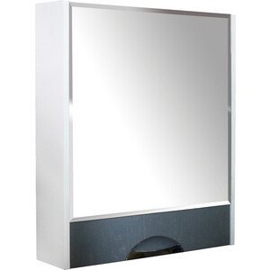 Зеркальный шкаф Mixline Байкал 60 белый/серый (4640030869602) зеркальный шкаф runo толедо 65х80 правый белый 00000001040