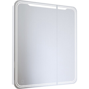 Зеркальный шкаф Mixline Виктория 70х80 2 створки, левый с подсветкой, сенсор (4620077043715) зеркальный шкаф grossman адель led 70х80 сенсорный выключатель 207004