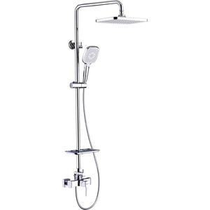 Душевая система Lemark Evitta с верхним душем, хром (LM0560C) смеситель для ванны lemark evitta lm0551c