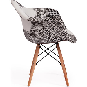 Кресло TetChair Secret De Maison cindy soft (Eames) (mod. 101) дерево береза/металл/мягкое сиденье/ткань 61х60х80 black/white (черный/белый)