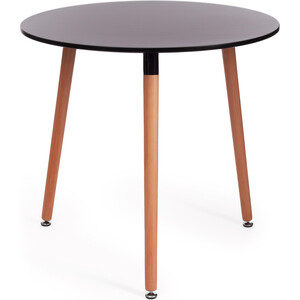 TetChair Стол MARS (mod. T1004) МДФ/дерево, 80 х 80 х 75 см , Black (черный)/ Natural (натуральный) стол на металлокаркасе brabix loft cd 004 дуб натуральный 641220