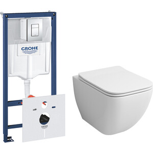 

Комплект унитаза Grossman GR-4447 Grohe Rapid SL тонкий микролифт, белый, клавиша хром, GR-4447 Grohe Rapid SL тонкий микролифт, белый, клавиша хром