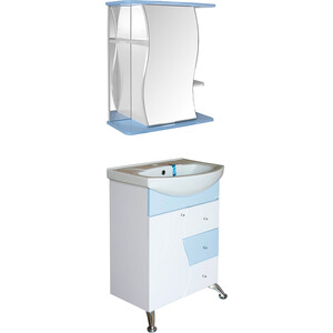 Мебель для ванной Mixline Венеция 60 белая/голубая