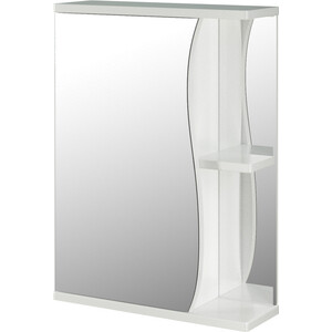 Зеркальный шкаф Mixline Классик 50х68 левый, белый (4640030867264) зеркальный шкаф 50x80 см белый r sancos diva di600