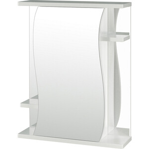 Зеркальный шкаф Mixline Классик 55х68 левый, белый (4640030867295) поворотный зеркальный шкаф shelf on зум шелф венге
