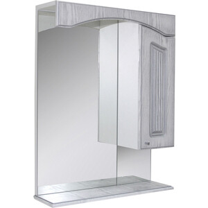 Зеркало-шкаф Mixline Крит 60 патина серебро (4640030866687) стол аврора кабриоль 120 эмаль белая патина серебро