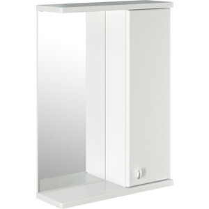 Зеркало-шкаф Mixline Норд 55х70 правый, белый (4640030867677) зеркало шкаф sanstar аура 70х70 с подсветкой белый 293 1 2 4 1