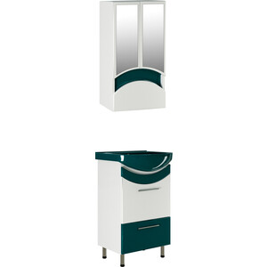 Мебель для ванной Mixline Радуга 50 зеленая зеркальный шкаф mixline радуга 46х80 белый с рисунком одуванчики 4640030867608