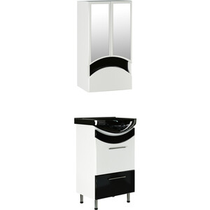 Мебель для ванной Mixline Радуга 50 черная зеркальный шкаф mixline радуга 46х80 белый с рисунком одуванчики 4640030867608