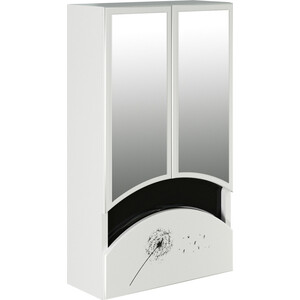 Зеркальный шкаф Mixline Радуга 46х80 белый, с рисунком одуванчики (4640030867608) поворотный зеркальный шкаф shelf on лупо шелф венге лево