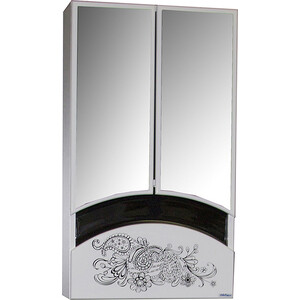 Зеркальный шкаф Mixline Радуга 46х80 белый, с рисунком цветы (4640030867615) зеркальный шкаф lemark element 45х80 правый с подсветкой белый lm45zs e