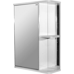 Зеркальный шкаф Mixline Стандарт 50х70 левый, белый (4640030867301) зеркальный шкаф 60x80 см дуб белый белый comforty прага 00004147599