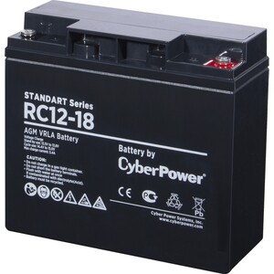 Аккумуляторная батарея CyberPower Battery Standart series RC 12-18 (RC 12-18) акб cyberpower standart series rc 12 150 voltage 12v capacity discharge 10 h 156ah max discharg rc 12 150
