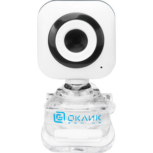 Камера Oklick OK-C8812 белый 0.3Mpix (640x480) USB2.0 с микрофоном (OK-C8812) веб камера full hd 1080p web zk pro с встроенным микрофоном на напольной стойке с журавлём