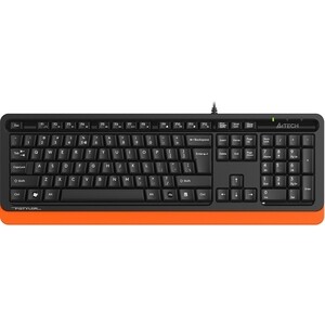 Клавиатура A4Tech Fstyler FKS10 черный/оранжевый USB (FKS10 ORANGE) беспроводная клавиатура a4tech fstyler fbk30 white 1678660