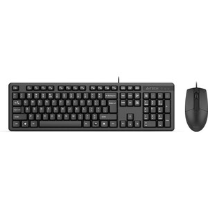 Комплект (клавиатура+мышь) A4Tech KK-3330S клав:черный мышь:черный USB (KK-3330S USB (BLACK)) комплект клавиатура и мышь a4tech fstyler f1010 клав белый серый мышь белый серый usb multimedia