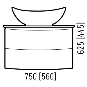 Тумба под раковину Corozo Огайо 75 Z2 белая (SD-00000609)