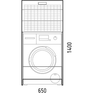 Шкаф Corozo Денвер 65 над стиральной машиной, с корзиной (SP-00000562)
