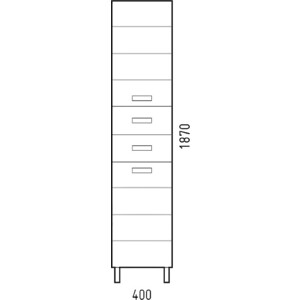 Шкаф-пенал Corozo Денвер 40 Z2 универсальный (SP-00000536)