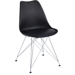 Стул TetChair Tulip Iron Chair (mod.EC-123) металл/пластик черный стол складной металл прямоугольный 120х60х68 5 см столешница мдф синий ytft013 4 стула