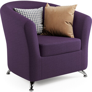 Кресло Шарм-Дизайн Евро фиолетовая рогожка кресло vinotti papasan 23 01 олива подушка рогожка