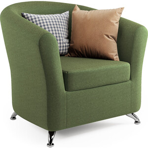 Кресло Шарм-Дизайн Евро зеленая рогожка двойное подвесное кресло bigarden gemini white зеленая подушка