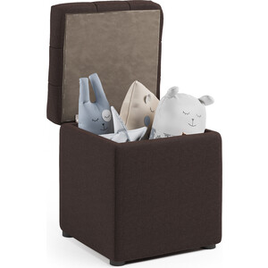 Пуф Шарм-Дизайн Квадро с ящиком шоколадная рогожка пуф шарм дизайн шарм с ящиком беж