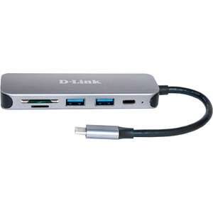 Концентратор D-Link с 2 портами USB 3.0, 1 портом USB Type-C, слотами для карт SD и microSD и разъемом USB Type-C (DUB-2325/A1A)