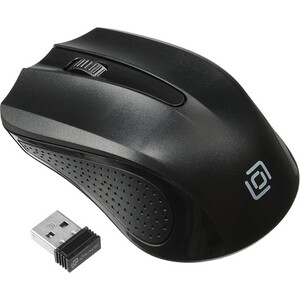 Мышь Oklick 485MW черный оптическая (1000dpi) беспроводная USB для ноутбука (3but) (997819) oklick 485mw 384106