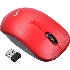 Мышь Oklick 525MW черный/красный оптическая (1000dpi) беспроводная USB для ноутбука (3but) (1090720)